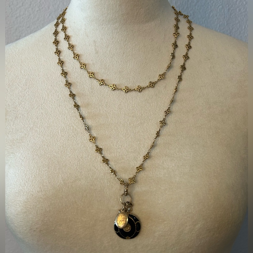 Double Chain Charm Necklace
